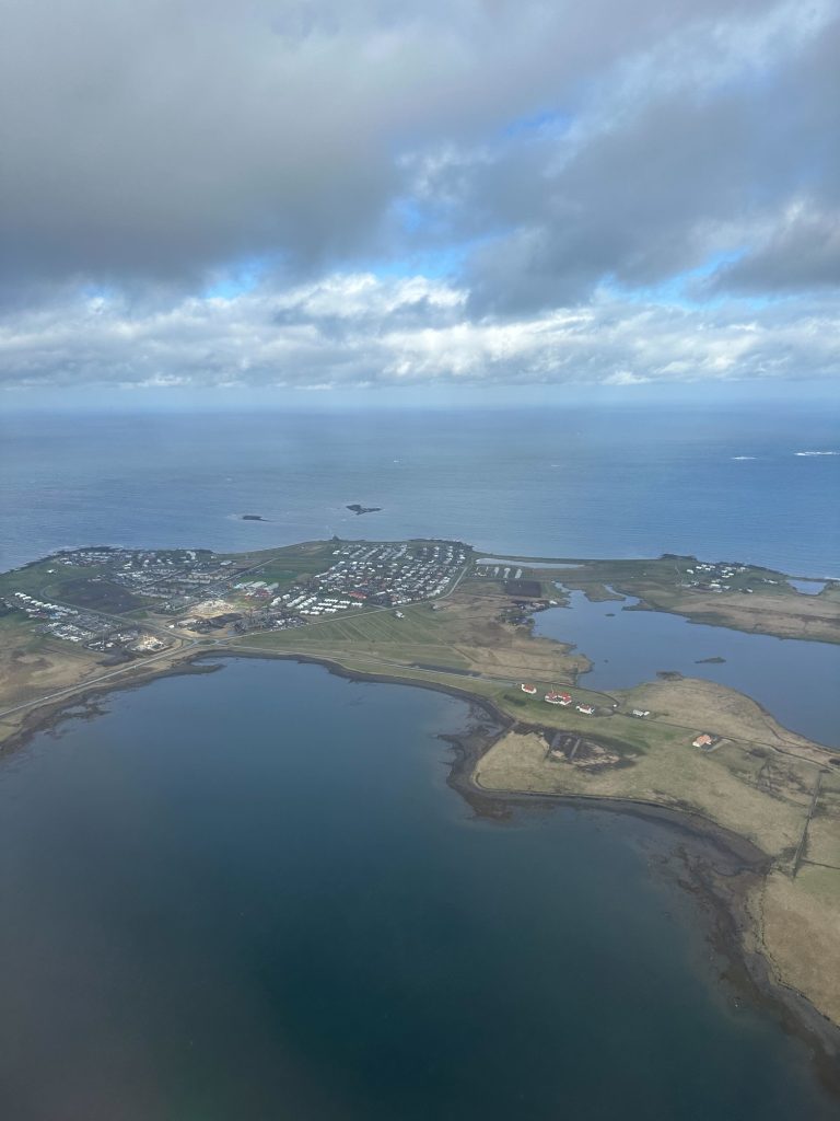 Álftanes from the helicopter window