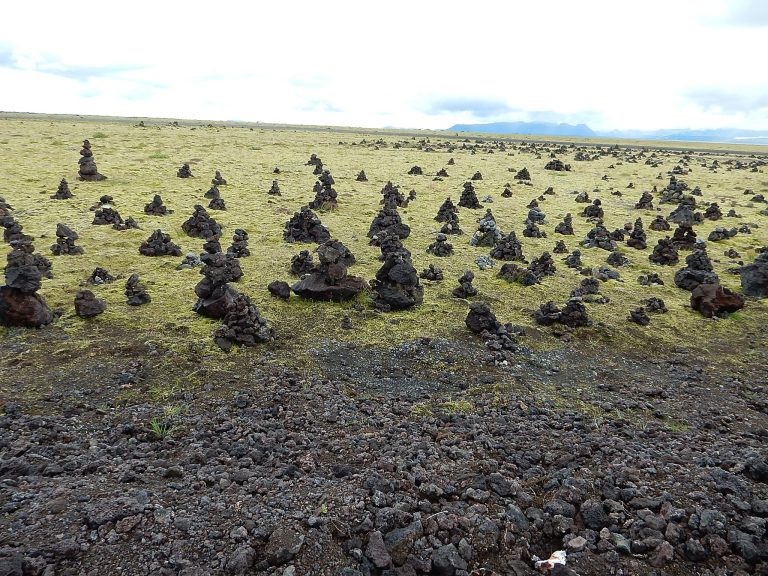 Stone cairns in Iceland
