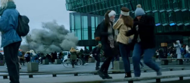 heart of stone movie blows up harpa conmcert hall (NOT FOR REAL)